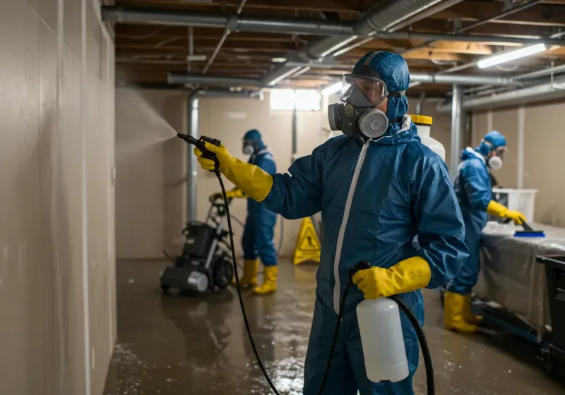 Basement Sanitization and Antimicrobial Treatment process in Warren, IN